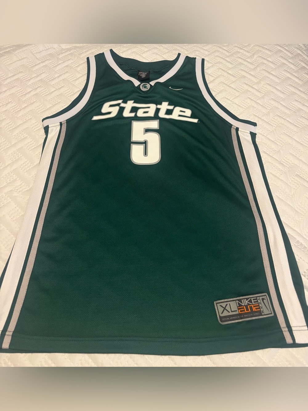 Vintage Michigan State University Nike Team College Basketball Jersey Youth XL